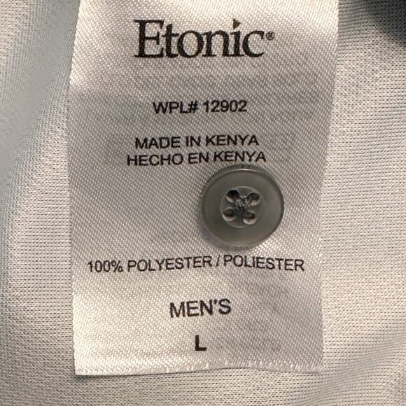 Etonic Golf Polo Shirt Mens Large Gray Contrast Camo Performance - Picture 7 of 7